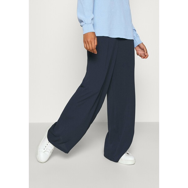 Vero Moda SAGA WIDE PANT Spodnie materiałowe navy blazer VE121A0PL
