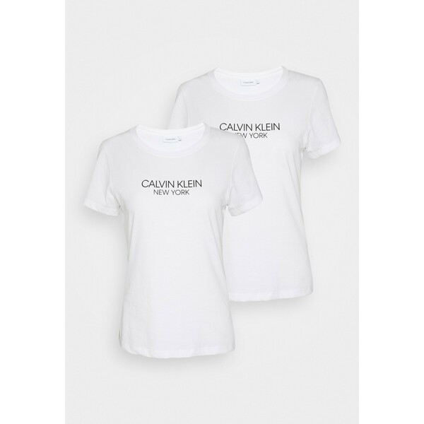 Calvin Klein 2 PACK T-shirt z nadrukiem calvin white 6CA21D023