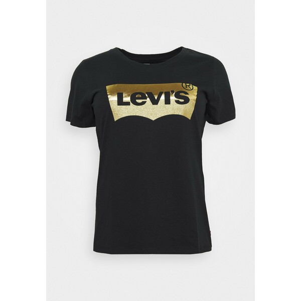 Levi's® Plus THE PERFECT TEE T-shirt z nadrukiem gold/batwing caviar L0M21D011
