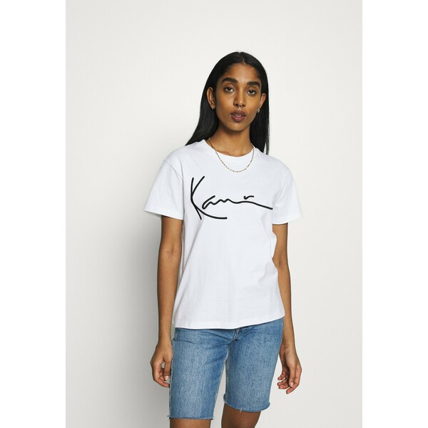Karl Kani SIGNATURE BASIC TEE T-shirt z nadrukiem white/black KK121D01K
