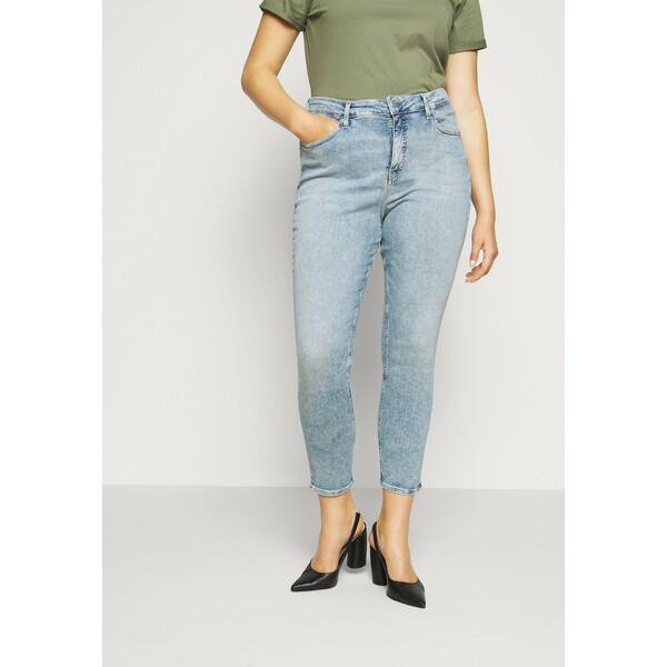 Calvin Klein Jeans Plus HIGH RISE Jeansy Skinny Fit dark-blue denim C2Q21N002