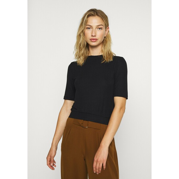Noisy May NMHENLEY SLEEVE CROPPED T-shirt basic black NM321D0I4