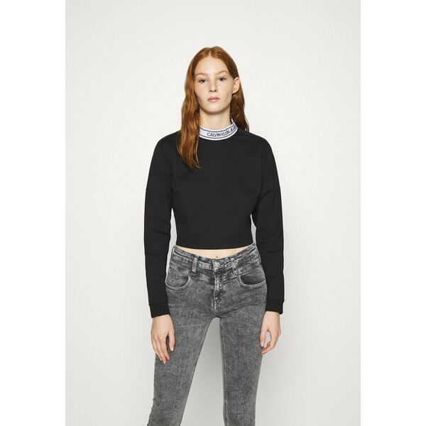 Calvin Klein Jeans LOGO ELASTIC MILANO Bluzka z długim rękawem black C1821J05C