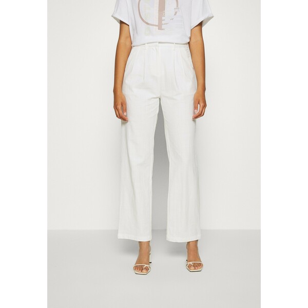 4th & Reckless ROSANNA TROUSERS Spodnie materiałowe white 4T021A01L
