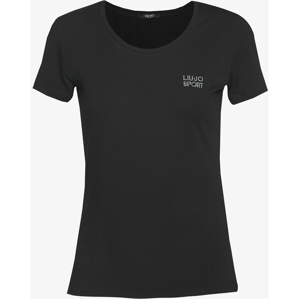 Liu Jo Jeans BASICA T-shirt z nadrukiem nero L2521D022