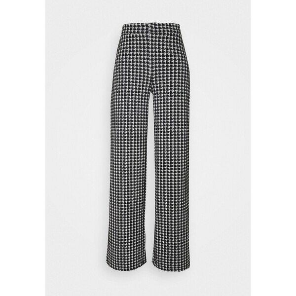 Noisy May Tall NMHOUND PANT Spodnie materiałowe black/white NOB21A00Z