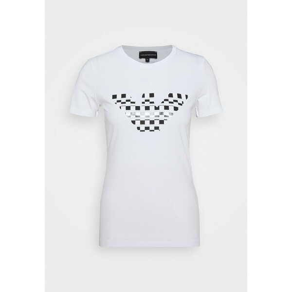 Emporio Armani T-shirt z nadrukiem bianco ottico EA821D013