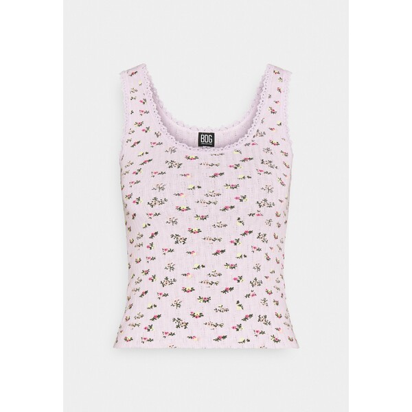 BDG Urban Outfitters PICOT TANK PRINTED Top lilac QX721D01T