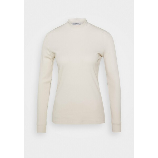 Calvin Klein Jeans MOCK NECK TEE Bluzka z długim rękawem soft cream C1821D0BV