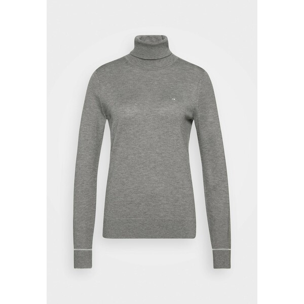 Calvin Klein ROLL NECK Sweter mid grey heather 6CA21I017