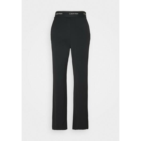 Calvin Klein ELASTICATED WIDE LEG PANT Spodnie materiałowe black 6CA21A01B