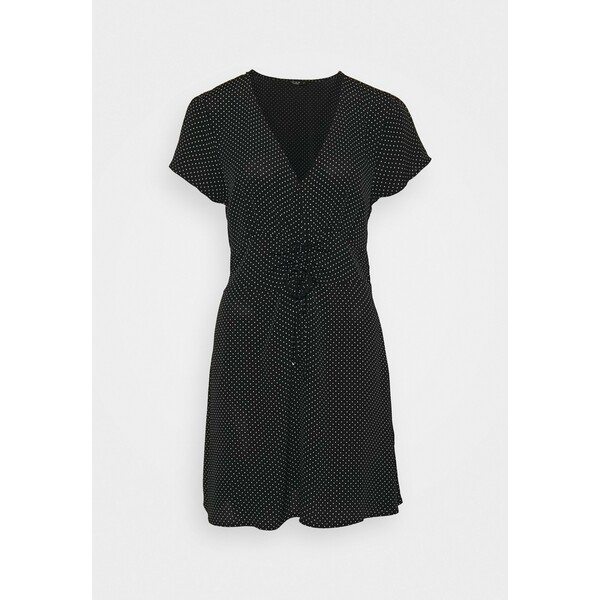 Cotton On MARISSA GATHERED FRONTMINI DRESS Sukienka letnia tiffany black C1Q21C012