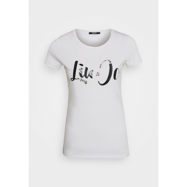 Liu Jo Jeans T-shirt z nadrukiem bianco/stone L2521D024