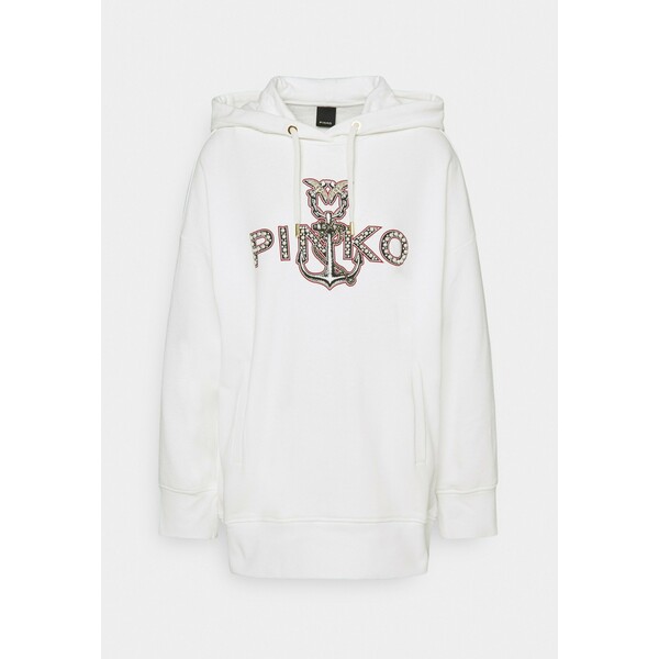 Pinko ELIGIO Bluza z kapturem white P6921J01F