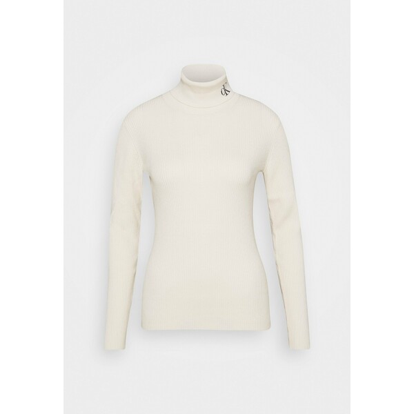 Calvin Klein Jeans ROLL NECK Sweter soft cream C1821I02T