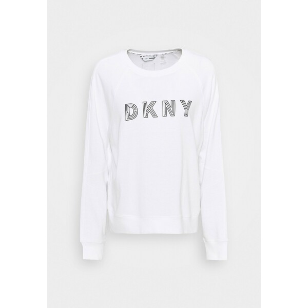 DKNY EMBROIDERED TRACK Bluza white DK141G01X