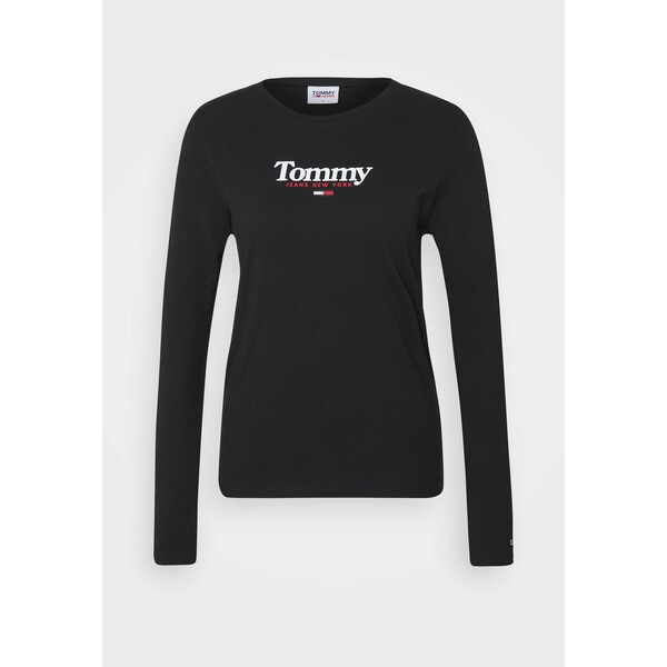 Tommy Jeans ESSENTIAL LOGO LONGSLEEVE Bluzka z długim rękawem black TOB21D096