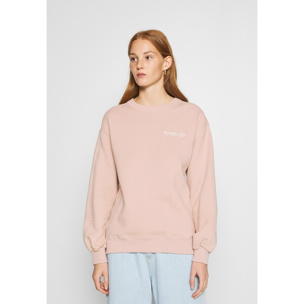 Abercrombie & Fitch ITALICS SEAMED LOGO CREW Bluza pink A0F21J02Y