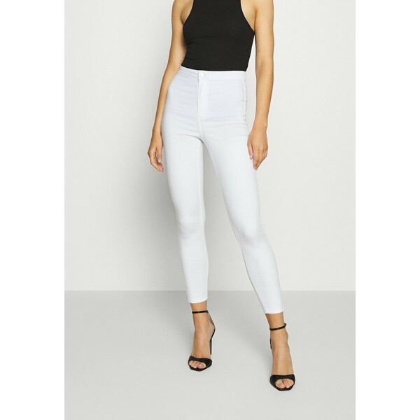 Missguided VICE HIGH WAISTED Jeansy Skinny Fit white M0Q21N073