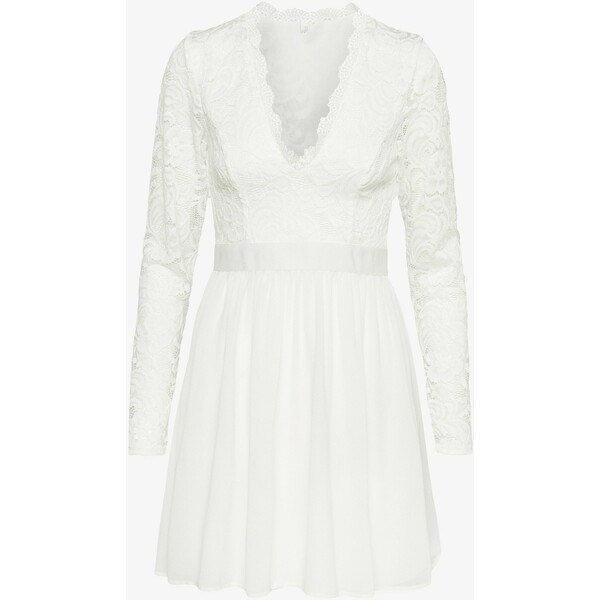 Nly by Nelly SCALLOPED PROM DRESS Sukienka koktajlowa white NEG21C0A6