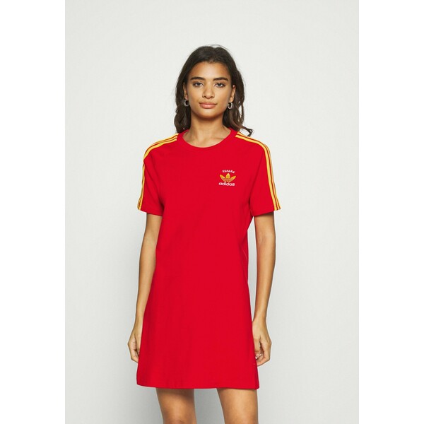 adidas Originals STRIPES SPORTS INSPIRED REGULAR DRESS Sukienka z dżerseju red AD121C05Q