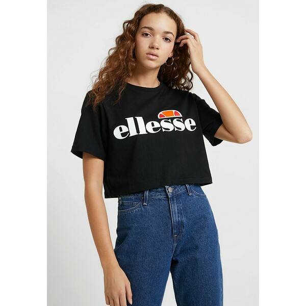 Ellesse ALBERTA CROP T-shirt z nadrukiem anthracite EL921D00X