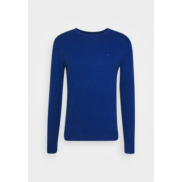 TOM TAILOR BASIC CREW NECK Sweter bright blue melange TO222Q0F9