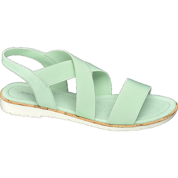 zielone płaskie sandały damskie Graceland 12102068