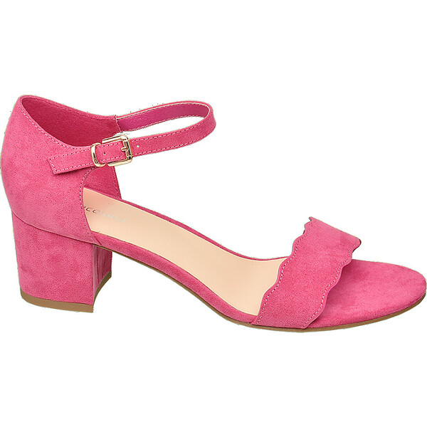 różowe sandały damskie Graceland na wygodnym obcasie 12302118