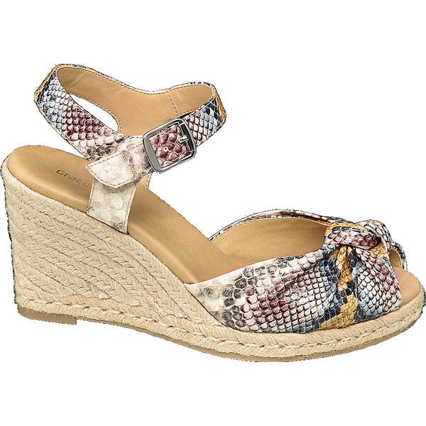 modne sandały damskie Graceland na koturnie 12402108