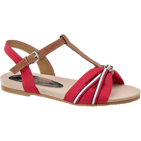 czerwono-brązowe sandały damskie Tom Tailor 12102958
