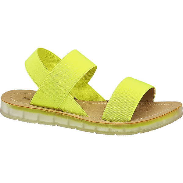 żółte sandały damskie Graceland z elastycznymi gumkami 12102414