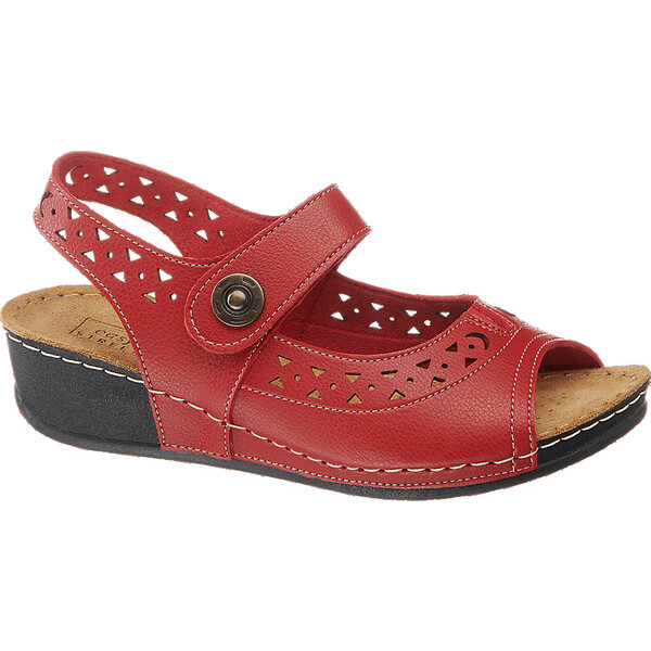 czerwone sandały damskie Easy Street zapinane na paseczek 12202088
