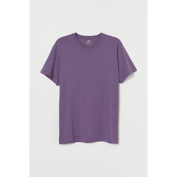 H&M T-shirt z okrągłym dekoltem Regular Fit 0685816109 Fioletowy