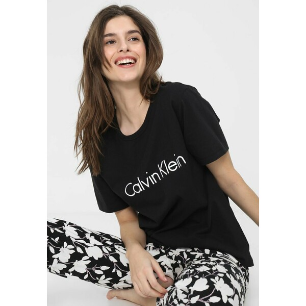 Calvin Klein Underwear COMFORT Koszulka do spania black/white C1181Q00H-Q11