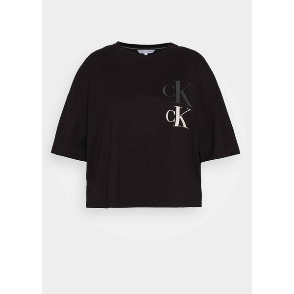 Calvin Klein Jeans Plus OVERSIZED TEE T-shirt z nadrukiem black C2Q21D00B