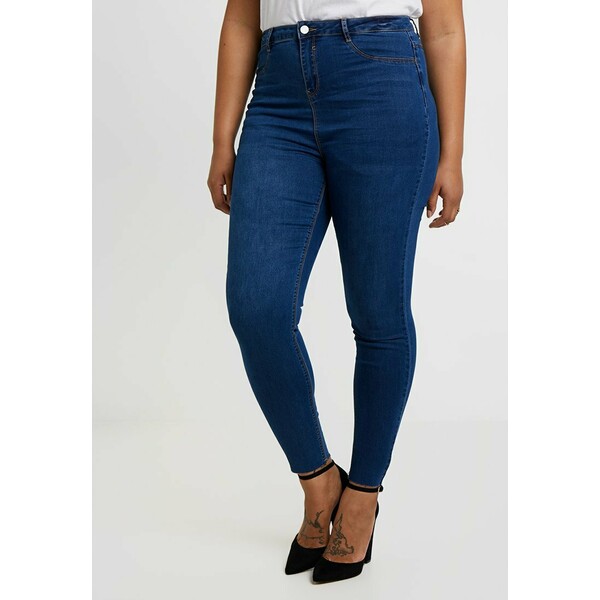 Missguided Plus LAWLESS HIGHWAISTED SUPERSOFT Jeansy Skinny Fit blue M0U21N010