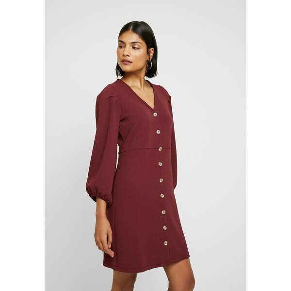 Madewell TEXTURE THREAD BUTTON FRONT MINI DRESS Sukienka z dżerseju dusty burgundy M3J21C01S