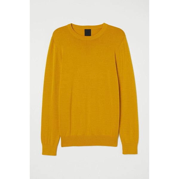 H&M Cienki sweter 0564358077 Żółty
