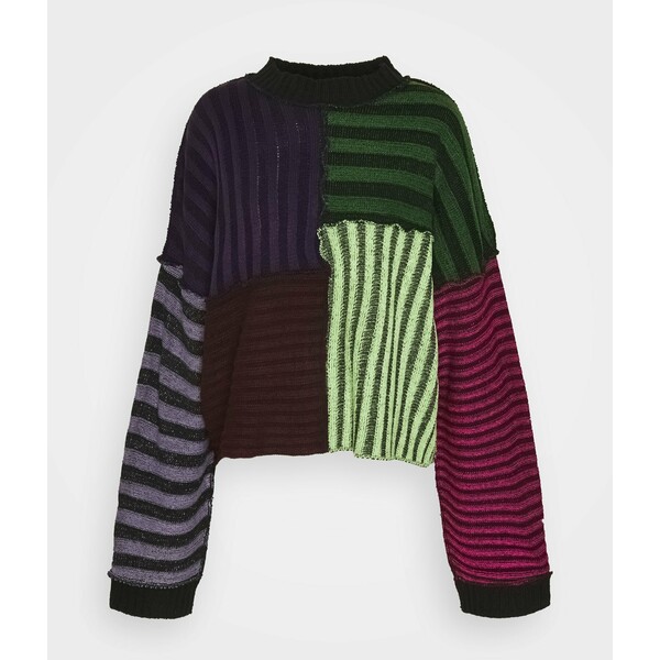 The Ragged Priest STRIPE PLATED PANELLED JUMPER Sweter multi THJ21I013