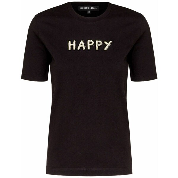 Markus Lupfer T-shirt MARKUS LUPFER ALEX PEARL HAPPY TEE173-black