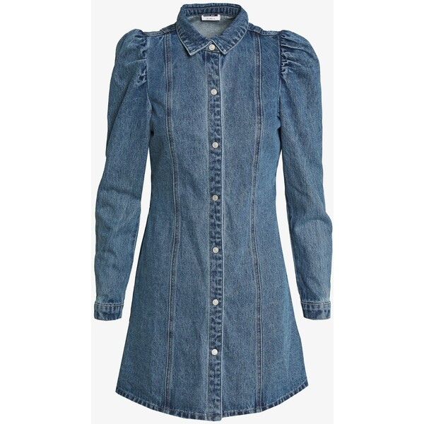 Noisy May Petite NMMARILLE PUFF DRESS Sukienka jeansowa medium blue denim NM521C02B