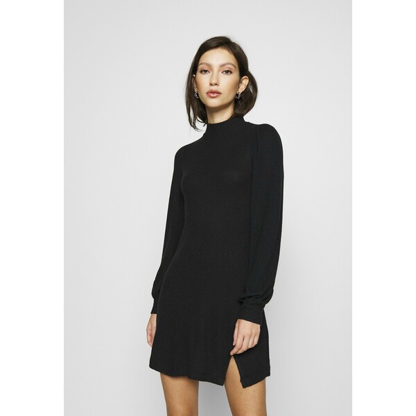 Hollister Co. COZY SHORT DRESS Sukienka dzianinowa black H0421C030