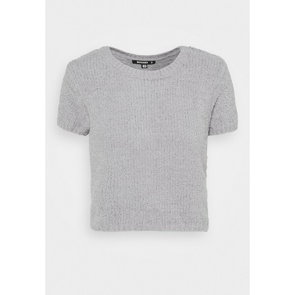 Missguided POPCORN T-shirt z nadrukiem grey M0Q21I071