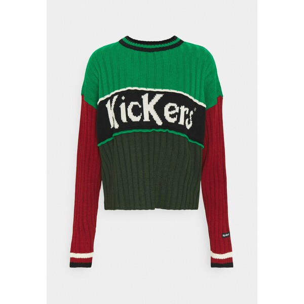 Kickers Classics CHEST PANEL Sweter red/green KIO21J00A