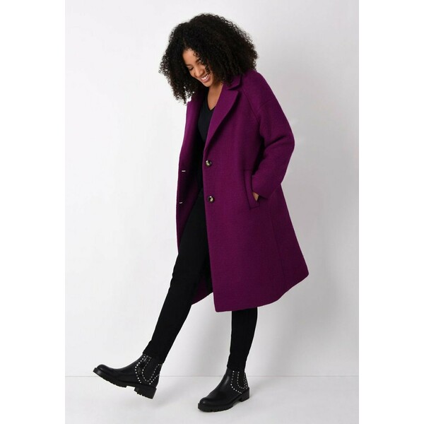 Live Unlimited London Płaszcz wełniany /Płaszcz klasyczny dark purple L0J21U006