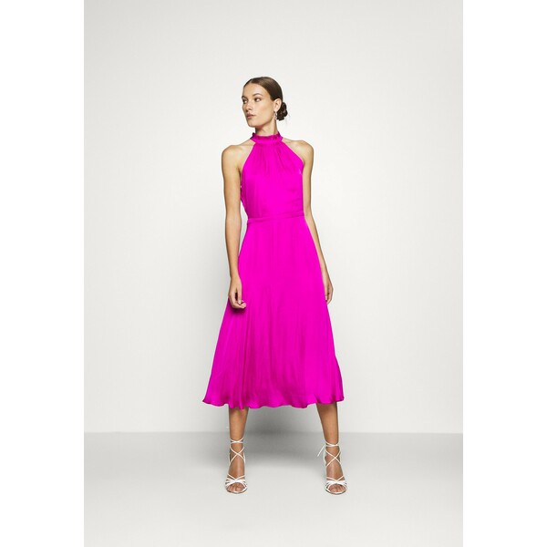 Banana Republic HALTER MIDI Sukienka letnia hot bright pink BJ721C0E2