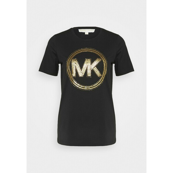 MICHAEL Michael Kors T-shirt z nadrukiem black/antique brass MK121D04C