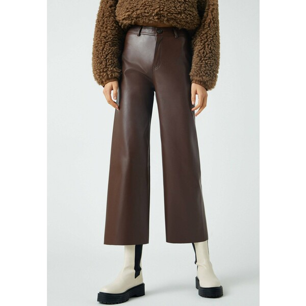 PULL&BEAR Spodnie materiałowe brown PUC21A0FV