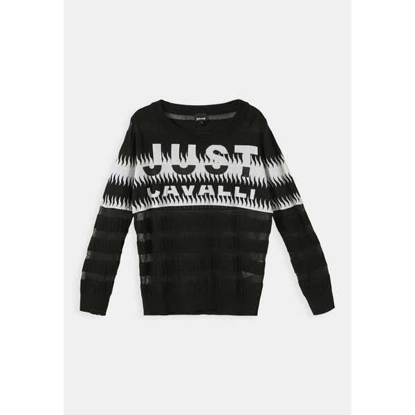 Just Cavalli Sweter black/white JU621I00I